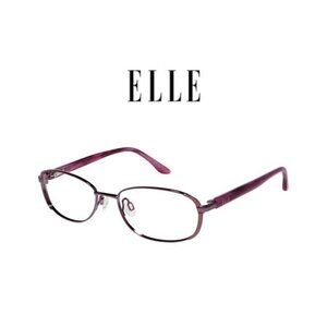 EUC Elle Womens Designer Glasses EL13344 Burgundy Oval Frame 51-16-135mm